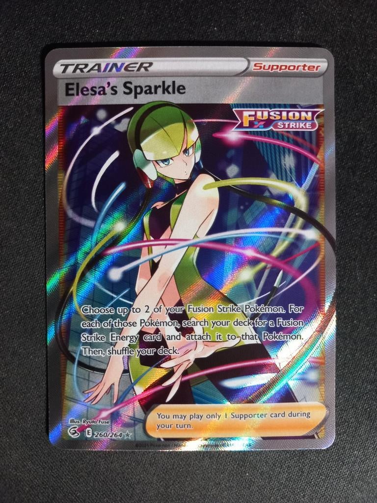 Elesa's Sparkle 260/264 Fusion Strike Full Art Excellent, Hobby en Vrije tijd, Verzamelkaartspellen | Pokémon, Verzenden, Zo goed als nieuw
