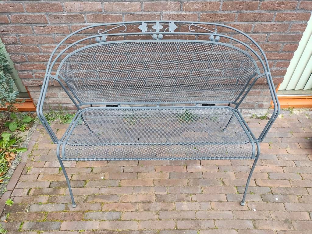 Royal Garden Elegance tweezits tuinbank metaal donkergrijs, Tuin en Terras, Ophalen