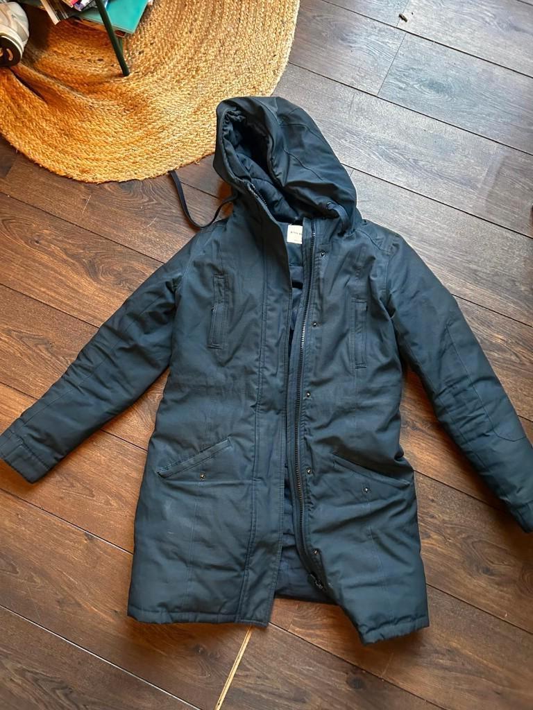 Blauwe jas bien bleu, Kleding | Dames, Jassen | Winter, Maat 38/40 (M), Blauw, Ophalen of Verzenden, Zo goed als nieuw