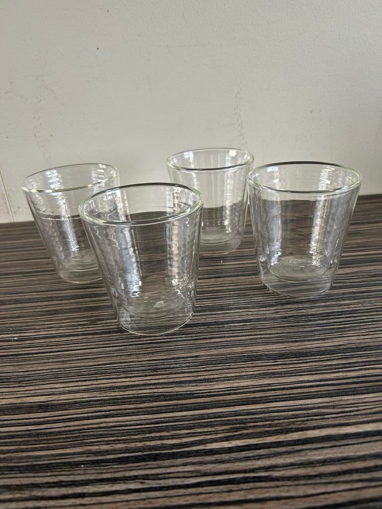Set van 4 dubbelwandige theeglazen, Huis en Inrichting, Ophalen of Verzenden, Nieuw
