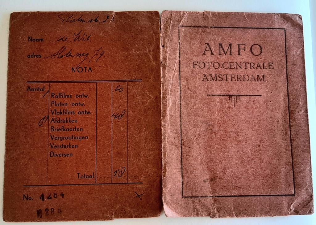 Foto en negatievenmapje 1930 vorige eeuw, amsterdam., Verzamelen, Verzenden, Voor 1940, Gebruikt