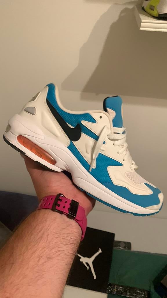 NIKE AIR MAx2 LIGHT 94 OG-‘BLUE LAGOON”/2019/Size 44.5, Kleding | Heren, Schoenen, Overige kleuren, Verzenden, Sportschoenen, Zo goed als nieuw