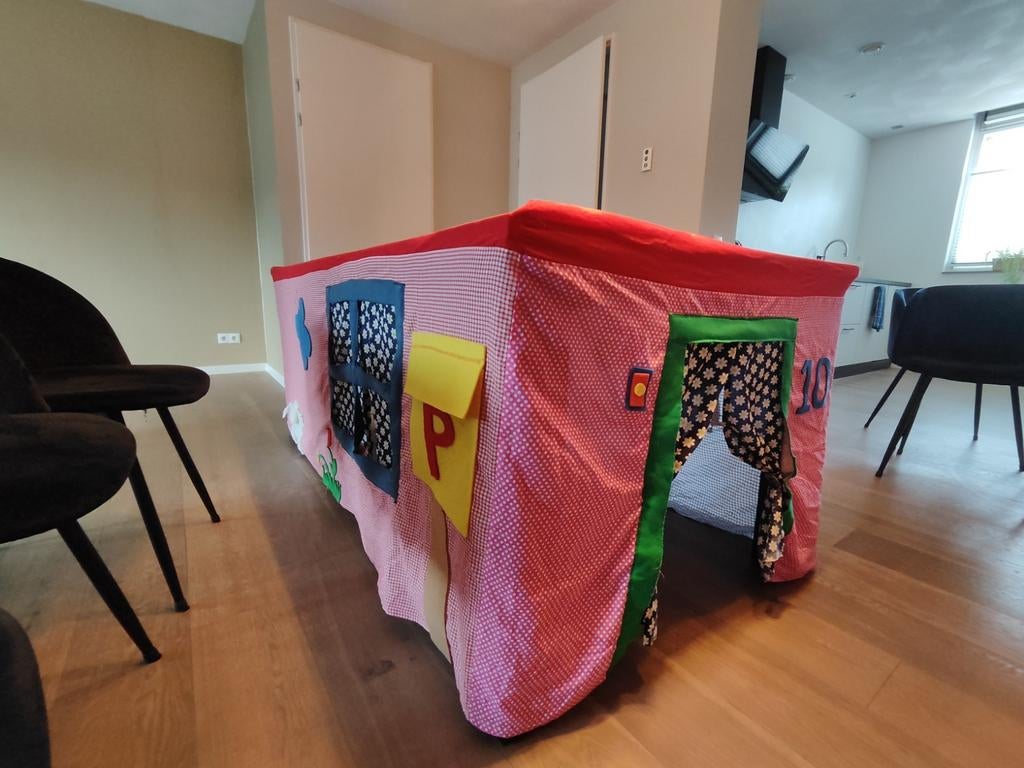 Tafeltent voor speeltafel 1x2 meter - Handgemaakt, Ophalen of Verzenden, Gebruikt