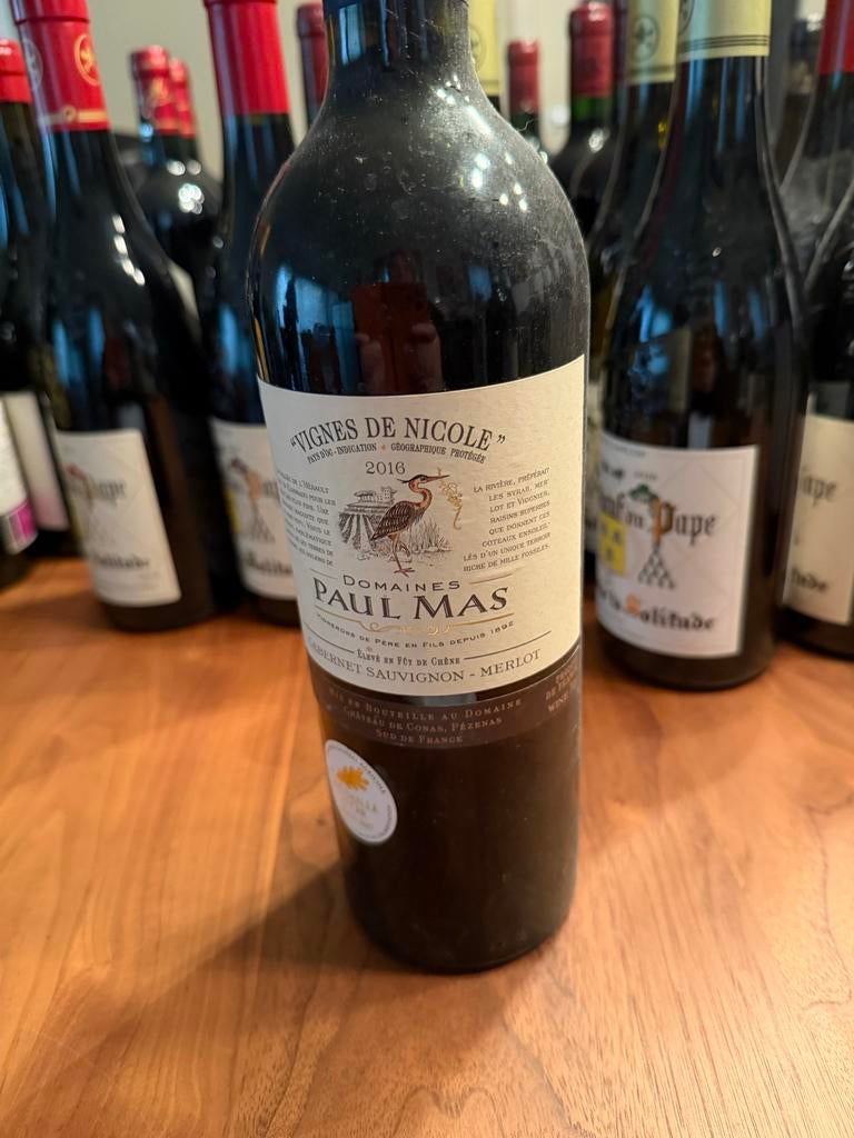 Paul Mas Vignes de Nicole Cabernet Sauvignon Merlot 2016, Ophalen of Verzenden, Nieuw, Frankrijk, Rode wijn