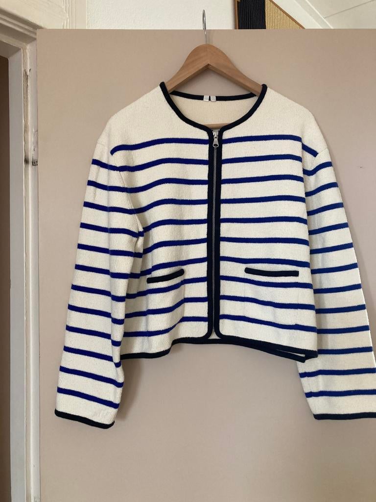 Arket Bretons vest jasje strepen maat M, Kleding | Dames, Ophalen of Verzenden, Nieuw, Maat 38/40 (M), Blauw
