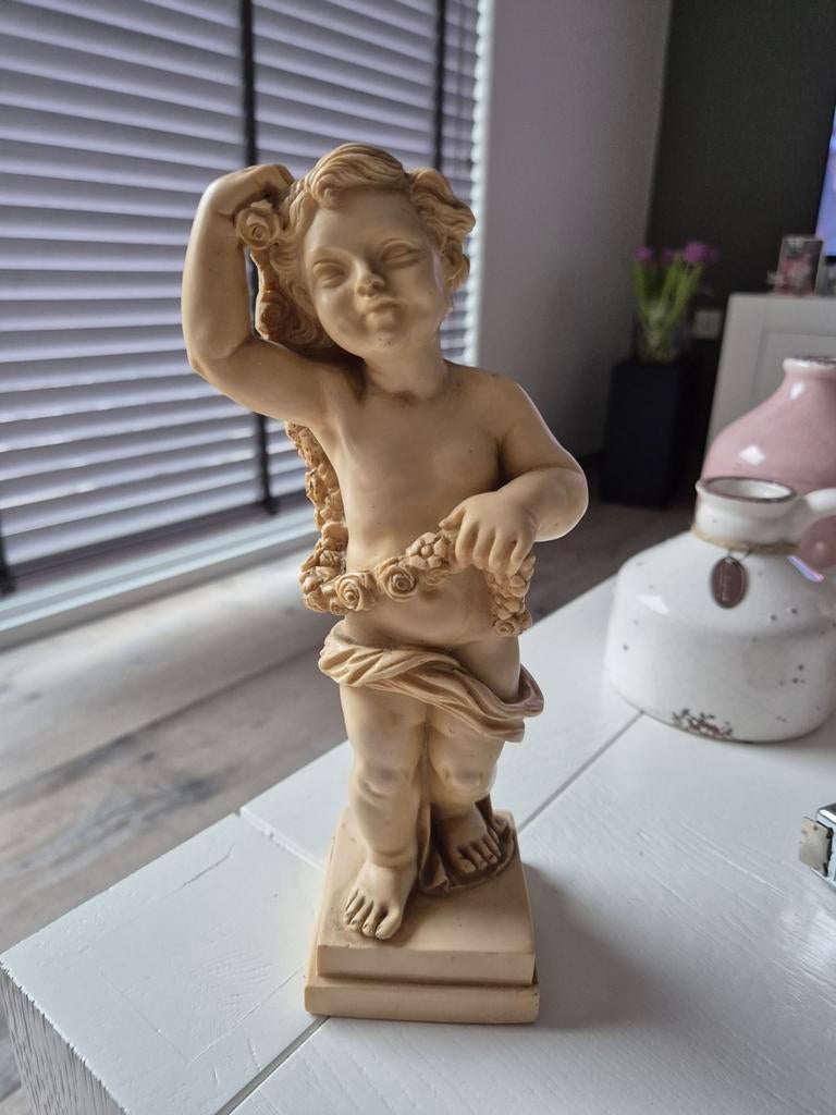 Vintage Cherubijn Beeldje - Decoratief Engeltje, Ophalen of Verzenden
