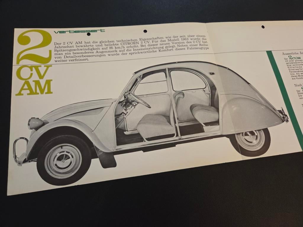 Brochure Citroën 2CV AM 1963, Ophalen of Verzenden, Zo goed als nieuw, Citroën
