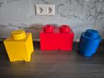 LEGO opbergboxen set (3 stuks) – rood, geel en blauw, Ophalen of Verzenden, Zo goed als nieuw, Lego