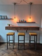 wand bar met lades en krukken, Huis en Inrichting, Barren, Ophalen, Gebruikt