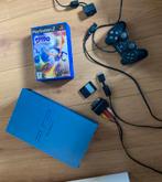 Playstation 2 phat aqua, Gebruikt, Blauw, Phat, Met games