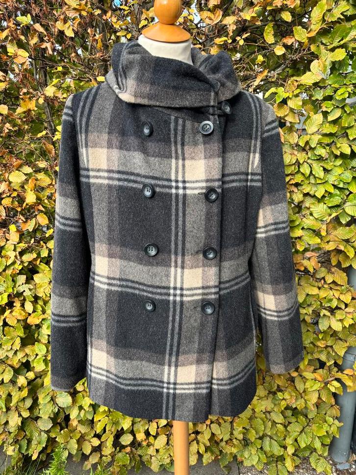 Milo Mooie Jas met Ruitpatroon, Kleding | Heren, Jassen | Winter, Zo goed als nieuw, Grijs, Ophalen of Verzenden