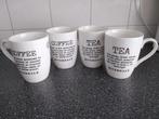 4x Riverdale mokken coffee & tea NIEUW, Ophalen of Verzenden, Nieuw, Overige stijlen, Kop(pen) en/of Schotel(s)