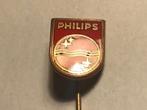 Emaille PHILIPS Speld (Rood/Messingkleur)., Merk, Ophalen of Verzenden, Speldje of Pin, Zo goed als nieuw