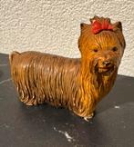 oud beeldje yorkshire terrier hond beschadigd 11x4x10 cm, Ophalen of Verzenden, Gebruikt, Dier