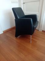 zwart leren verstelbare stoelen 6x, Ophalen, Gebruikt, Zwart, Metaal