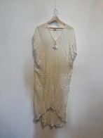 Ibzmode Witte Maxi Jurk met Pailletten & Pompom Detail, XL, Ibzmode, Wit, Maat 46/48 (XL) of groter, Nieuw