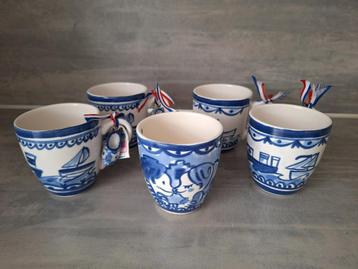 5 Blond Amsterdam Delfs Blauw mini mokken beschikbaar voor biedingen