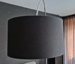 Zwarte lampenkap ø 45 cm met grijze binnenkant, 25 tot 50 cm, Zwart, Rond, Ophalen of Verzenden