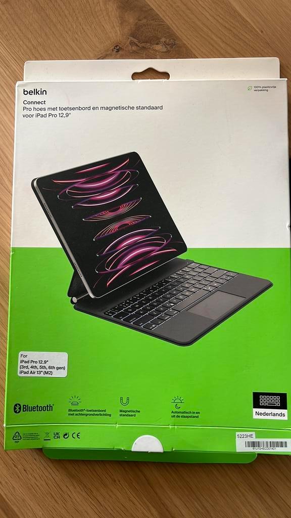 Belkin BBZ003DU-V1 ipad pro/air 12,9/13 inch, Computers en Software, Tablet-hoezen, Zo goed als nieuw, Bescherming voor- en achterkant