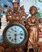 Antieke pendule tafelklok France zink legering niet werkzaam, Ophalen of Verzenden