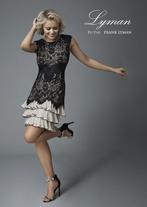 Frank Lyman elegante luxe jurk zwart beige kant maat 38, Maat 38/40 (M), Overige kleuren, Verzenden, Nieuw