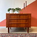 - Vintage ladekastje, teak, Deens -, Huis en Inrichting, Kasten | Ladekasten, 50 tot 100 cm, Minder dan 100 cm, 25 tot 50 cm, Gebruikt