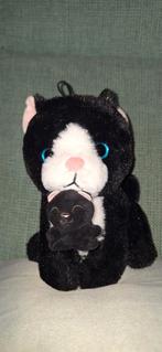 Schattige Zwarte Kat Knuffel met Baby, Ophalen of Verzenden, Zo goed als nieuw, Poes