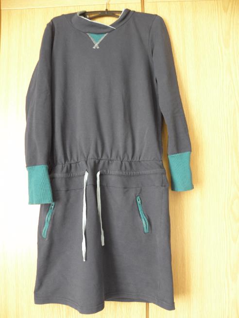 Blauw katoenen hoody stretch jurk ZENDEE mt XL prima staat, Kleding | Dames, Blauw, Maat 46/48 (XL) of groter, Ophalen of Verzenden
