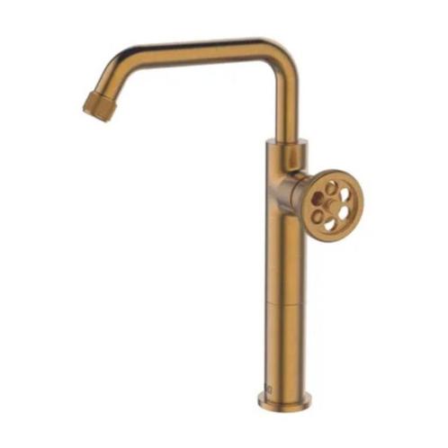 EsseBagno wastafelkraan Indus hoog koper geborsteld, Doe-het-zelf en Verbouw, Sanitair, Nieuw, Kraan, Koper, Ophalen of Verzenden