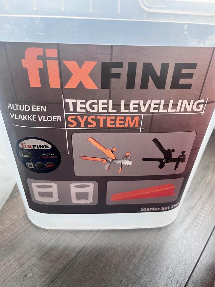Tegel Levelling Systeem - FixFine Starter Set 250, Doe-het-zelf en Verbouw, Tegels, Nieuw, Overige typen, Overige materialen, Minder dan 20 cm