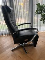Prominent Elektrische Relax Stoel - Zwart Leder, Huis en Inrichting, Fauteuils, Ophalen, Zo goed als nieuw, Modern, 50 tot 75 cm