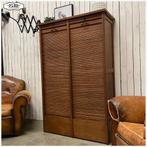 Vintage dubbele roldeurkast Kast Archiefkast Boekenkast