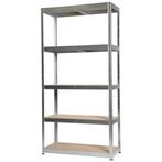 Handson stellingkast 
Zilverkleurig
180x90x40 cm hxbxd, Huis en Inrichting, Kasten | Stellingkasten, Ophalen, Gebruikt