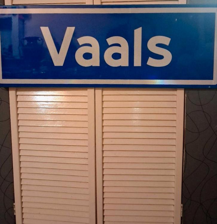 Origineel Plaatsnaambord -Vaals- Reflecterend, Verzamelen, Overige Verzamelen, Ophalen of Verzenden