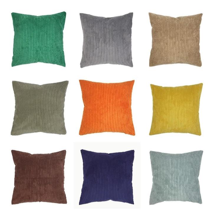 Corduroy kussenhoezen diverse kleuren 45 x 45 cm, Huis en Inrichting, Woonaccessoires | Kussens, Nieuw, Overige kleuren, Vierkant