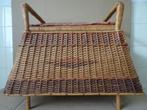 Vintage naaimand rotan lappenmand vintage stof stoffen 1970, Ophalen of Verzenden