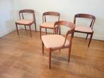 Vintage eetkamerstoelen No 16 van Johannes Andersen, Huis en Inrichting, Ophalen, Hout, Gebruikt, Wit