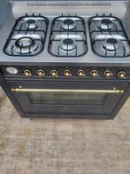 Zeer goed staat boretti antraciet fornuis 6,pitts 90cm breed, Witgoed en Apparatuur, Fornuizen, 60 cm of meer, Ophalen of Verzenden