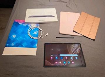 Samsung Galaxy Tab S8 + plus tablet 256GB met accessoires  beschikbaar voor biedingen