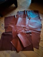 Diverse stukken leder roestbruin, Hobby en Vrije tijd, Stoffen en Lappen, Bruin, 120 cm of meer, Leer of Kunstleer, Ophalen of Verzenden