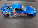 Nissan Skyline R34 GTR killerbody custom driftbody, Elektro, Gebruikt, Ophalen of Verzenden, Schaal 1:10