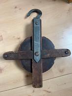 Houten hijsoog/ hijswiel, antiek, ca 50x40cm schijf ca 25cm, Antiek en Kunst, Antiek | Gereedschap en Instrumenten, Ophalen