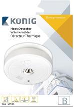 König SAS-HA100 Warmtemelder brandalarm NIEUW in doos, Doe-het-zelf en Verbouw, Alarmsystemen, Ophalen of Verzenden, Nieuw, Detector, Sensor of Melder