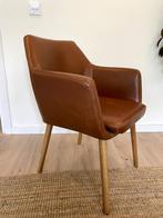 High Quality Faux Leather Chestnut Brown Chair, Huis en Inrichting, Stoelen, Hout, Bruin, Zo goed als nieuw, Eén