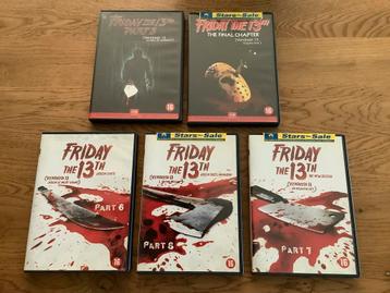 5 X Friday the 13 TH. de delen 3-4-6-7-8. dvd's als nieuw. beschikbaar voor biedingen