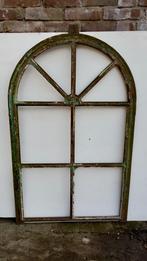 Antiek gietijzeren boograam – 122 x 80 cm | (raam 3), Doe-het-zelf en Verbouw, Glas en Ramen, Ophalen, Gebruikt, Minder dan 80 cm