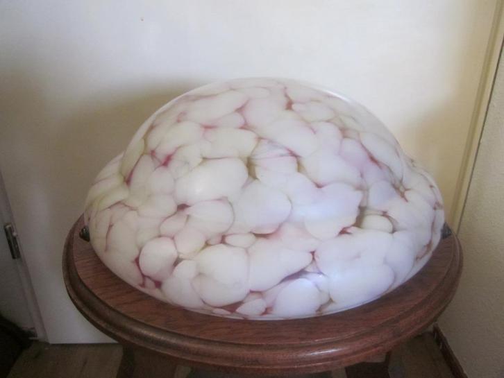 Lampen kap / schaal voor plafondlamp Art Deco gewolkt, Antiek en Kunst, Antiek | Lampen, Ophalen of Verzenden