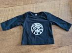 Zwart truitje met tekst "I love food" maat 50/56, Kinderen en Baby's, Babykleding | Maat 50, Ophalen of Verzenden, Gebruikt, Jongetje of Meisje
