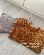 Gebreide truien met v-hals (2 stuks), Kleding | Dames, Truien en Vesten, Maat 38/40 (M), Overige kleuren, Vintage Dressing, Ophalen of Verzenden