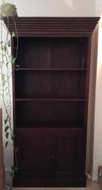 Koloniaal Teak Kabinet / Boekenkast - Grote Lijst, Ophalen, 100 tot 150 cm, Koloniaal, Teakhout